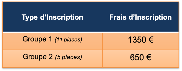 Tableau tarifs 2025 franc ais 1